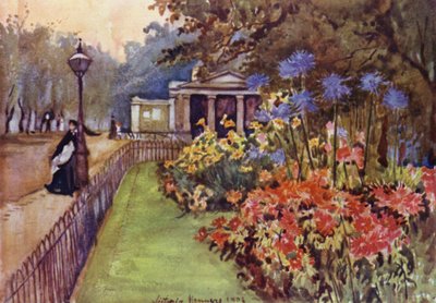 Camas de outono, Hyde Park (lito colorido) de Lady Victoria Marjorie Harriet Manners