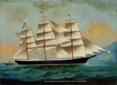 O navio Fleetwing, Baía de Hong Kong, J. W. Guest, Comandante de Lai Sung