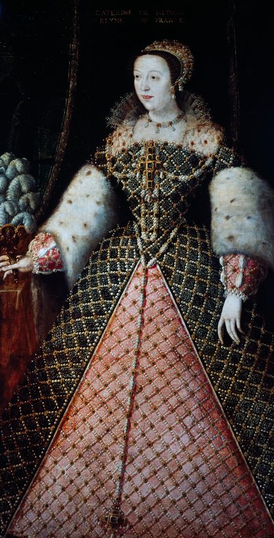 Retrato de Catarina de Medici, Rainha Consorte do Rei Henrique II de Valois, c.1547-59 (óleo sobre tela) de Amadeo (after) Modigliani