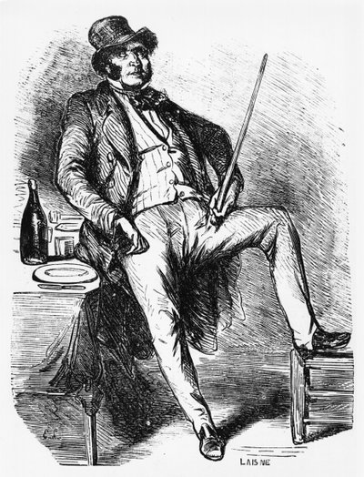 Vautrin, ilustração de &39;Pai Goriot&39; por Honore de Balzac (1799-1850) de Laisne