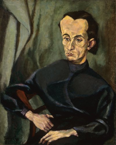 Retrato de Lajos Kassak (1887-1967), de Tihanyi, Lajos (1885-1938). Óleo sobre tela de Lajos Tihanyi