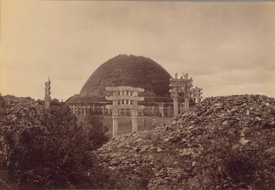 Vista geral de Sanchi Tope, distrito de Bhopal de Lala Deen Dayal