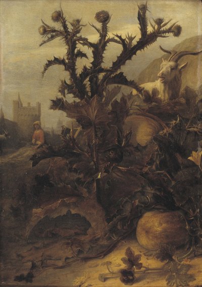 Cardo, abóbora e uma cabra de Lambert Doomer