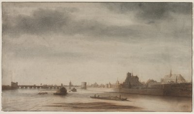 Vista de Orléans do Loire, c. 1670 de Lambert Doomer