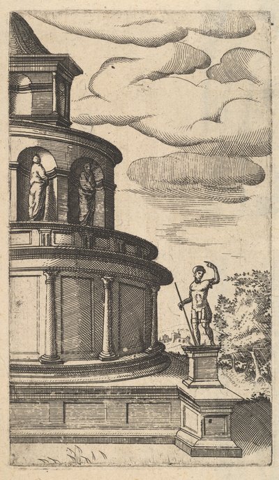 Vista parcial de um edifício [Sepulchrum Adriani] da série 