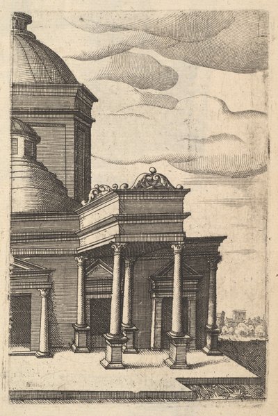 Vista parcial de um Edifício [Templo de Vênus] da série 