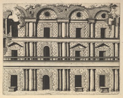 Ruin of a Palace Facade [Palatium M. Agrippa] da série 
