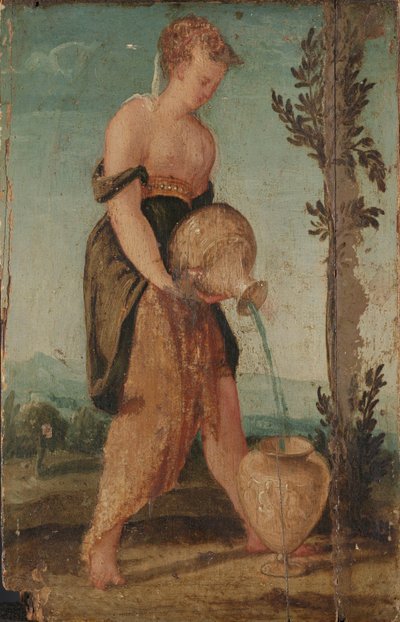 Mulher com jarro de água de Lambert Sustris (circle of)