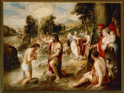 O batismo de Cristo ... de Lambert Sustris