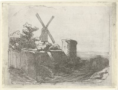 Ruína com moinho de Lambertus  Hardenberg