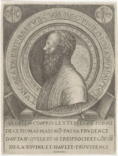 Retrato do filólogo Thomas de Ravenna de Lambertus Suavius
