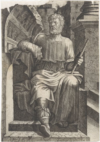 General romano sentado em frente a algumas ruínas de Lambertus Suavius