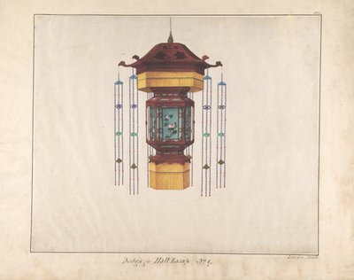 Desenho para o Hall Lamp nº 9, ca. 1845. de Lamqua