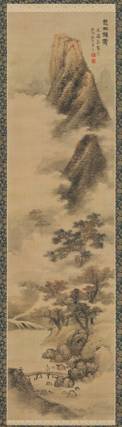 Limpeza de névoas de outono nas montanhas de Chu, 1600s. de Lan Ying