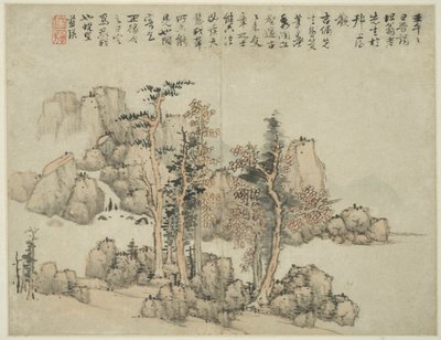 Paisagem ao estilo dos antigos mestres: Comentário do artista de Lan Ying
