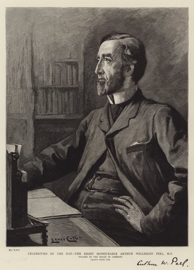 Celebridades do Dia, o Honorável Arthur Wellesley Peel, MP de Lance Calkin