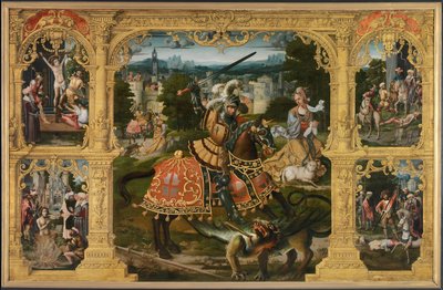 Legenda de St. George (óleo sobre painel) de Lancelot (school of) Blondeel