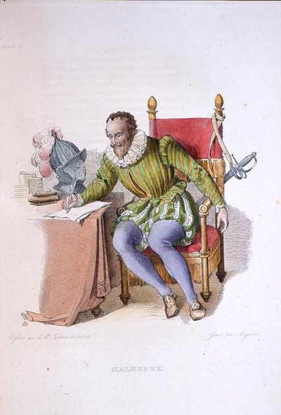 Retrato de François de Malherbe (1555-1628), ilustração de 