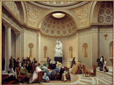Cerimónia na capela da expiação em 1835 (capela parisiense situada a 29, rue Pasquier, no 8º arrondissement). Pintura de Theodore Turpin De Crisse (1782-1859) de Lancelot Théodore Turpin de Crissé de Crissé