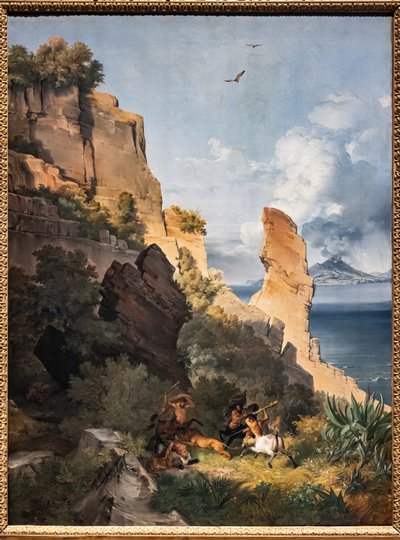 Paisagem com caça aos centauros de Lancelot Théodore Turpin de Crissé de Crissé