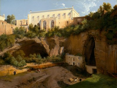 Vista de uma vila, Pizzofalcone, Nápoles, c. 1819. de Lancelot Théodore Turpin de Crissé de Crissé