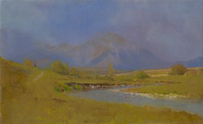 Paisagem de Podtatranská após chuva de primavera, 1878-79 de Laszlo Mednyanszky