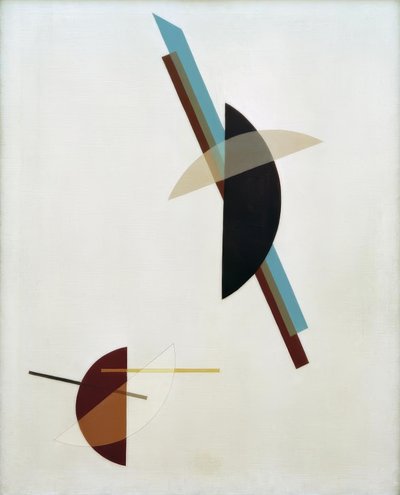 Sobre um fundo branco de Laszlo Moholy Nagy
