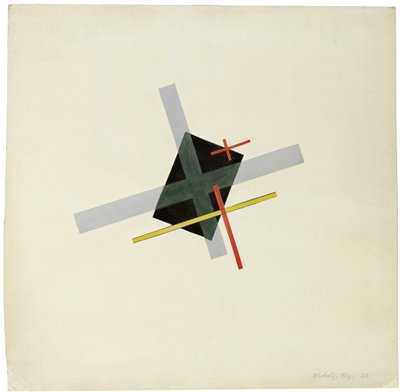 Colagem com centro preto, 1922 de Laszlo Moholy Nagy