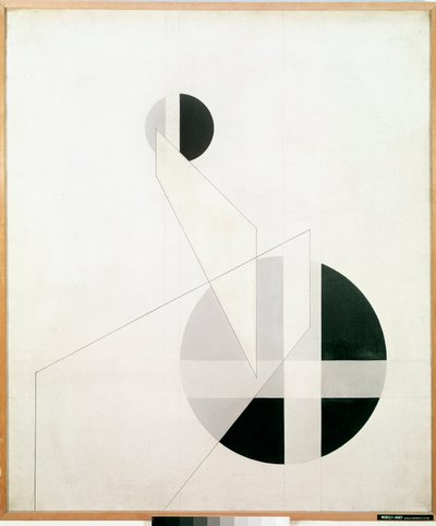 Composição A XX Pintura de Laszlo Moholy-Nagy de Laszlo Moholy Nagy