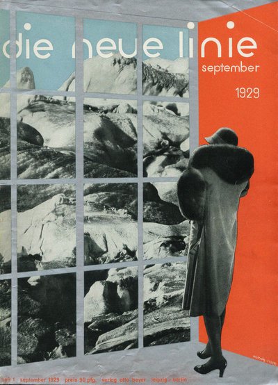 Capa da revista a nova linha, setembro de 1929, 1929. de Laszlo Moholy Nagy