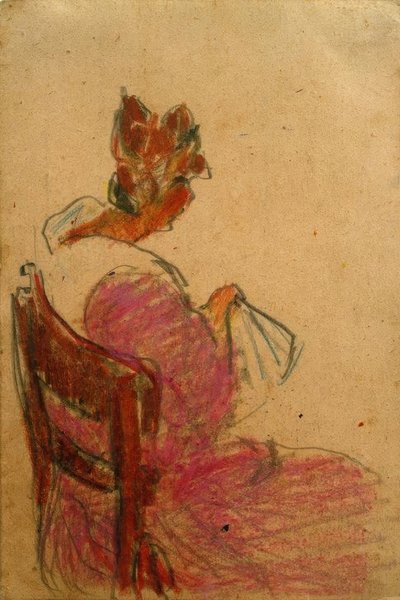Sem título (Mulher sentada na cadeira, da direita) de Laszlo Moholy Nagy