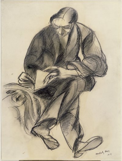 Leitura de figuras assentadas, 1919 de Laszlo Moholy Nagy