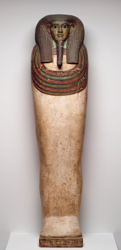 Caixão de Horankh, c.700 aC (madeira, gesso, tinta, obsidiana, calcita e bronze) de Late Period Egyptian