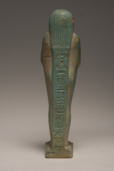 Figura Shabti para Padineith (faiança) (ver também 247998) de Late Period Egyptian