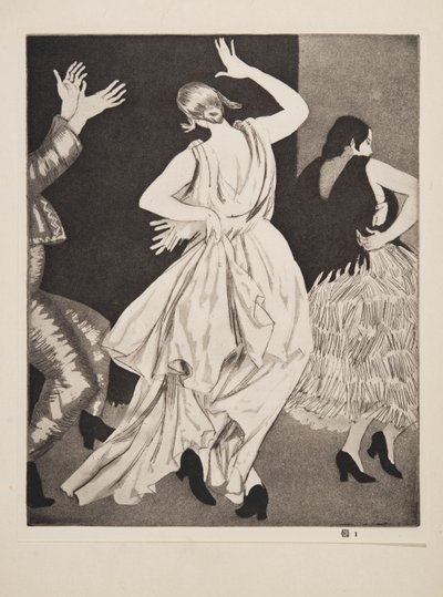 Dançarina espanhola nº 1, pub. 1923. de Laura Knight