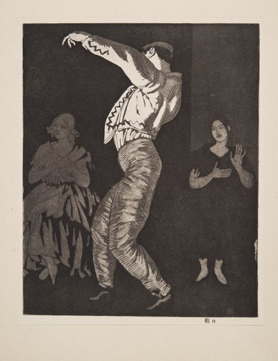 Dançarina Espanhola No. II, pub. 1923. de Laura Knight