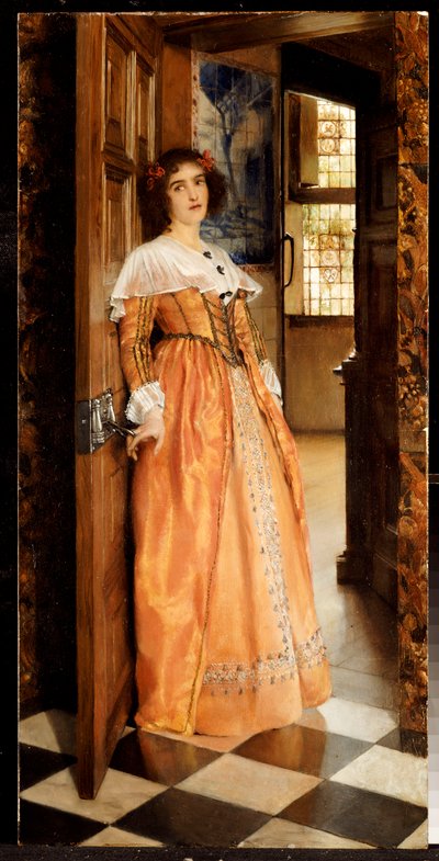 Na entrada, c.1898 de Laura Theresa Alma Tadema