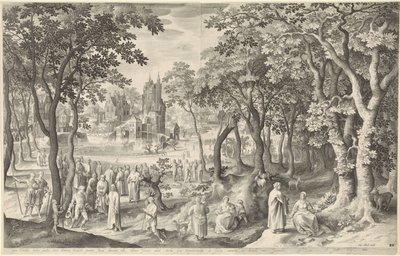 Paisagem com ruínas de um templo redondo
Paisagens com edifícios romanos antigos (título da série) de Laurens Barata