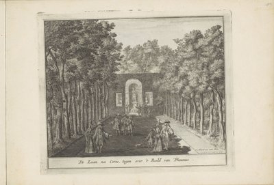 Avenida e estátua de Ceres nos jardins do Palácio Het Loo
A avenida depois de Ceres, em frente à estátua de Phaunus (título sobre o objecto)
Neerlands Veldpracht, ou 