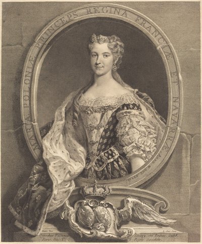 Marie Leszczynska da Polônia, Rainha da França de Laurent Cars after Carle Van Loo