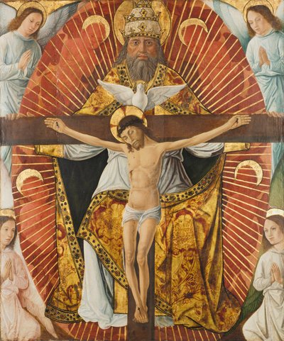 A Trindade, c.1460 (óleo sobre madeira) de Laurent Girardin