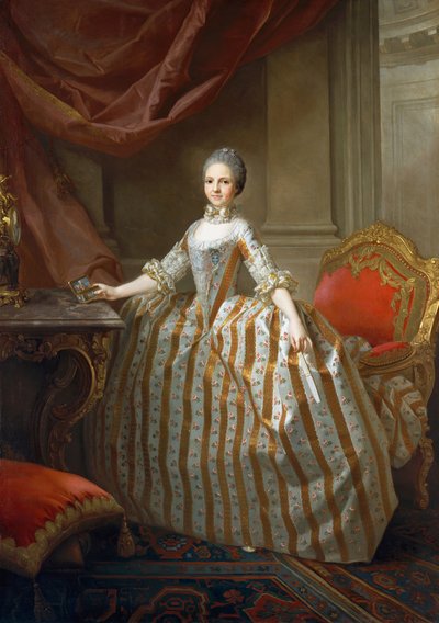 Maria Luisa de Parma 1751-1819, mais tarde rainha da Espanha, 1765. de Laurent Pecheux