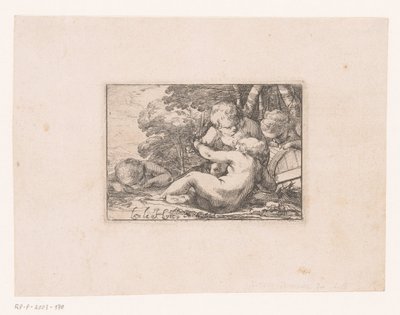 Bacanal com putti bêbado de Laurent de La Hire