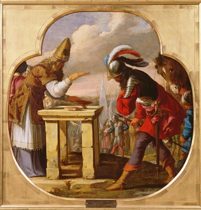 O Encontro de Abraão e Melquisedeque, c. 1630 (óleo sobre cobre) de Laurent de la Hyre