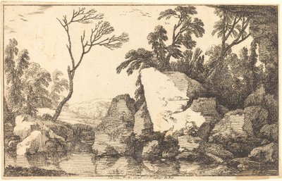 Uma lagoa rochosa de Laurent de la Hyre