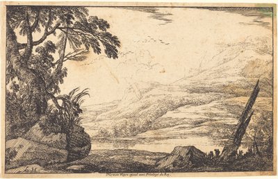 Paisagem montanhosa de Laurent de la Hyre