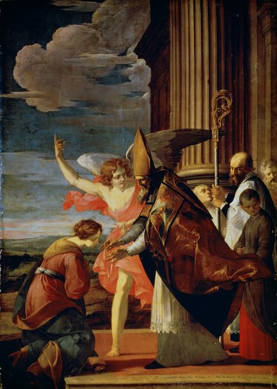 São Germano de Auxerre e São Genevieve de Paris, 1630. de Laurent de la Hyre
