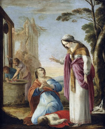Sainte Elisabeth de Hongrie (1207-1231) - sainte Elisabeth de Thuringe - The Miracle of Saint Elizabeth of Thuringia - Peinture de Laurent de La Hyre (1606-1656)- Óleo sobre tela, 77,5x64 - Coleção Particular de Laurent de la Hyre