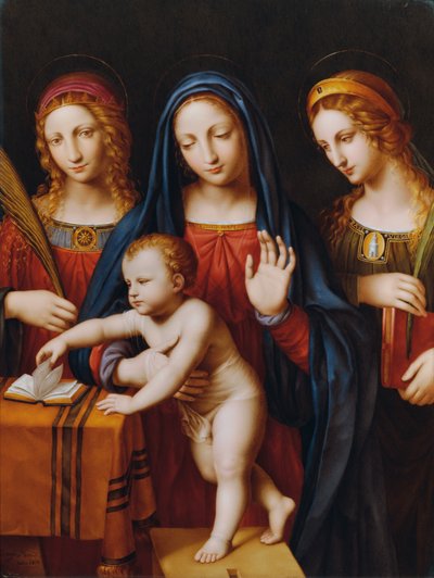 Madonna com o Menino Jesus, Santa Catarina e Santa Bárbara de Laurenz Herr