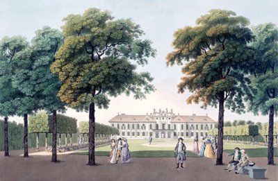 Vista do Castelo do Prazer em Hetzendorf, Viena, de 1790 de Laurenz Janscha